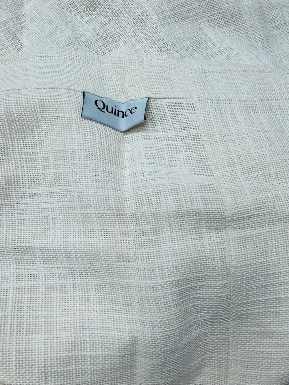 NWT QUINCE Set Of 2 48x96 Cotton Sheer Curtains Ivory 9268